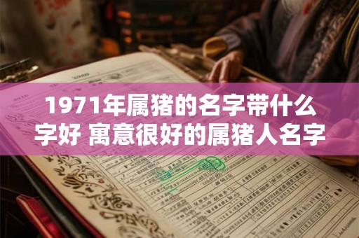1971年属猪的名字带什么字好 寓意很好的属猪人名字