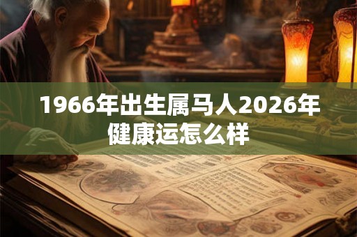 1966年出生属马人2026年健康运怎么样 1966年出生属马人2026年健康运怎么样