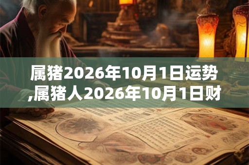 属猪2026年10月1日运势,属猪人2026年10月1日财运,生肖猪2026年10月1日运势 属猪2026年10月1日运势,属猪人2026年10月1日财运,生肖猪2026年10月1日运势