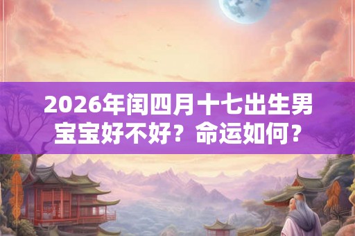 2026年闰四月十七出生男宝宝好不好？命运如何？