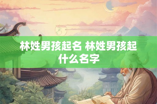 林姓男孩起名 林姓男孩起什么名字
