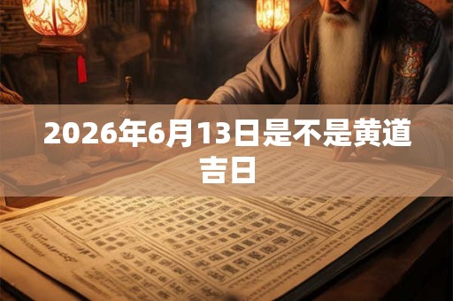 2026年6月13日是不是黄道吉日
