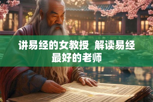 讲易经的女教授  解读易经最好的老师