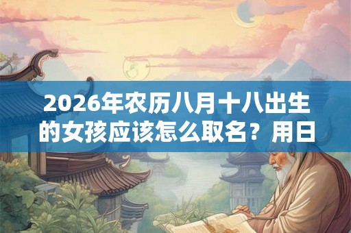 2026年农历八月十八出生的女孩应该怎么取名？用日柱论命看如何？