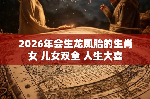 2026年会生龙凤胎的生肖女 儿女双全 人生大喜