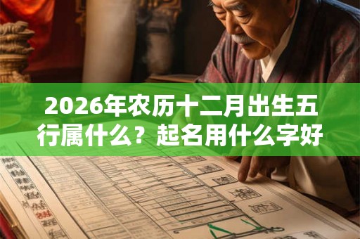 2026年农历十二月出生五行属什么？起名用什么字好？