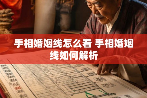手相婚姻线怎么看 手相婚姻线如何解析