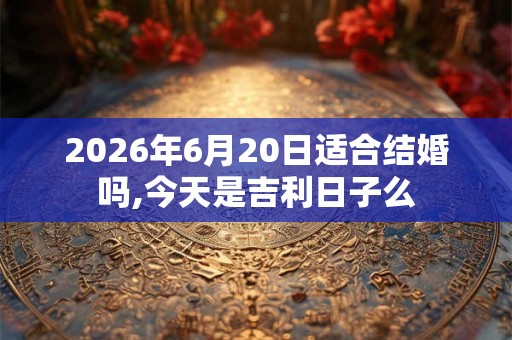 2026年6月20日适合结婚吗,今天是吉利日子么