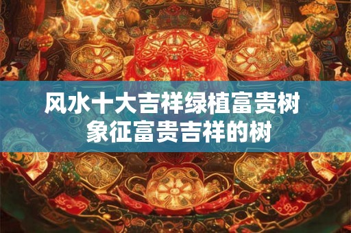 风水十大吉祥绿植富贵树  象征富贵吉祥的树