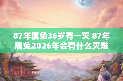 87年属兔36岁有一灾 87年属兔2026年会有什么灾难 87年属兔36岁有一灾 87年属兔2026年会有什么灾难