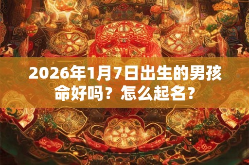2026年1月7日出生的男孩命好吗？怎么起名？