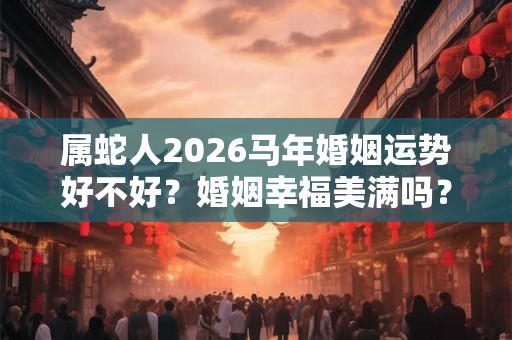属蛇人2026马年婚姻运势好不好？婚姻幸福美满吗？
