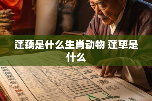蓬藕是什么生肖动物 蓬荜是什么 蓬藕是什么生肖动物 蓬荜是什么