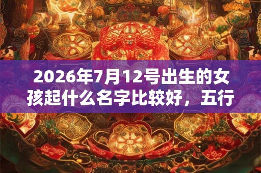 2026年7月12号出生的女孩起什么名字比较好，五行属什么
