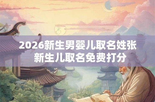 2026新生男婴儿取名姓张 新生儿取名免费打分 2026新生男婴儿取名姓张 新生儿取名免费打分