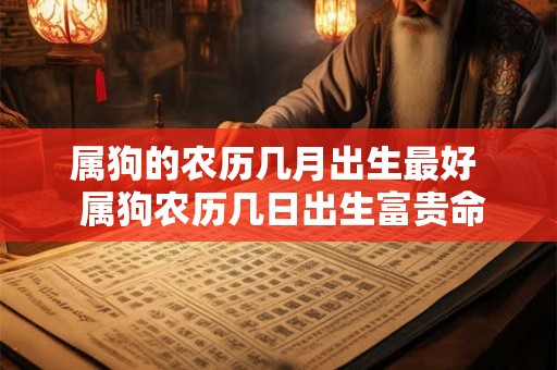 属狗的农历几月出生最好  属狗农历几日出生富贵命