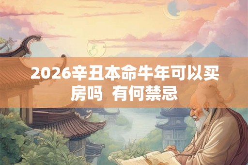 2026辛丑本命牛年可以买房吗 有何禁忌 2026辛丑本命牛年可以买房吗 有何禁忌