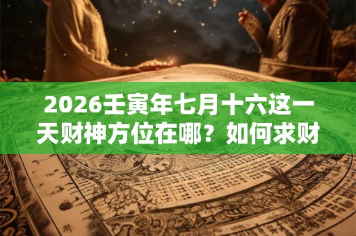 2026壬寅年七月十六这一天财神方位在哪？如何求财