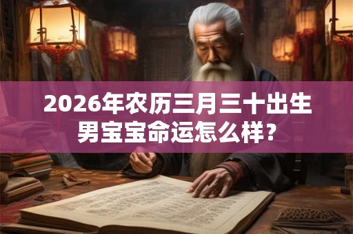 2026年农历三月三十出生男宝宝命运怎么样？