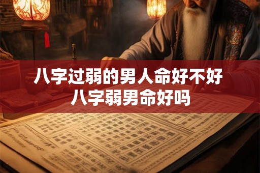 八字过弱的男人命好不好 八字弱男命好吗