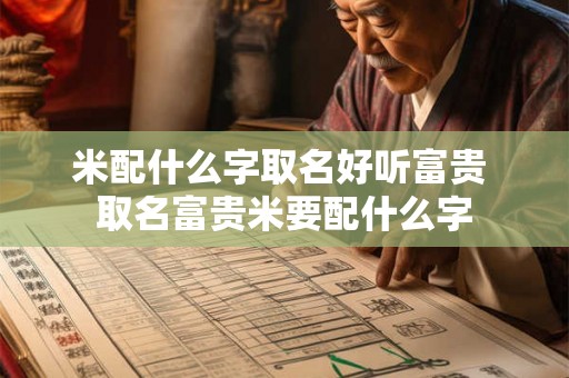 米配什么字取名好听富贵 取名富贵米要配什么字 米配什么字取名好听富贵 取名富贵米要配什么字