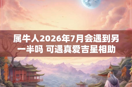 属牛人2026年7月会遇到另一半吗 可遇真爱吉星相助