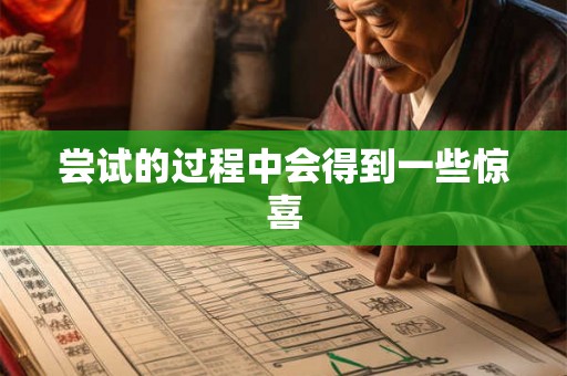 尝试的过程中会得到一些惊喜 尝试的过程中会得到一些惊喜