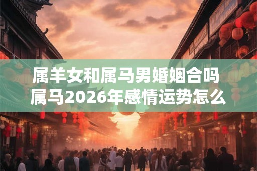 属羊女和属马男婚姻合吗 属马2026年感情运势怎么样 属羊女和属马男婚姻合吗 属马2026年感情运势怎么样