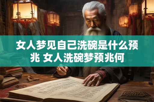 女人梦见自己洗碗是什么预兆 女人洗碗梦预兆何