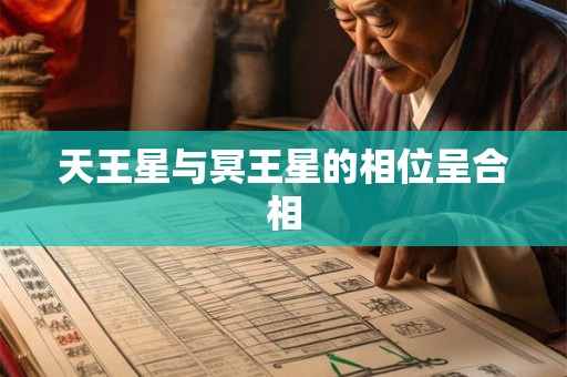 天王星与冥王星的相位呈合相