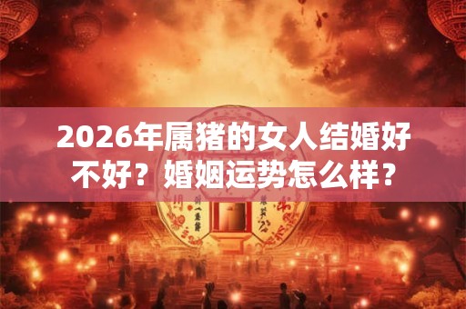 2026年属猪的女人结婚好不好？婚姻运势怎么样？
