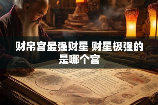 财帛宫最强财星 财星极强的是哪个宫