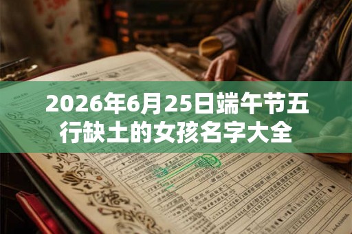 2026年6月25日端午节五行缺土的女孩名字大全