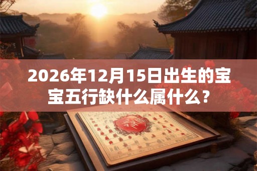 2026年12月15日出生的宝宝五行缺什么属什么？