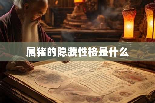 属猪的隐藏性格是什么 属猪的隐藏性格是什么