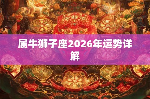 属牛狮子座2026年运势详解