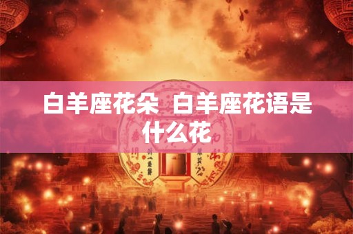 白羊座花朵  白羊座花语是什么花