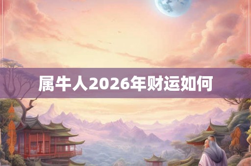 属牛人2026年财运如何