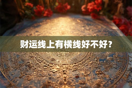 财运线上有横线好不好？