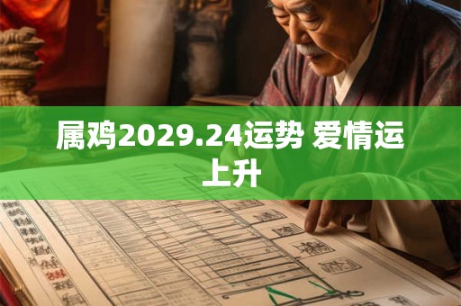 属鸡2029.24运势 爱情运上升
