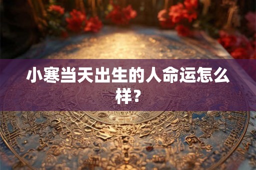 小寒当天出生的人命运怎么样？