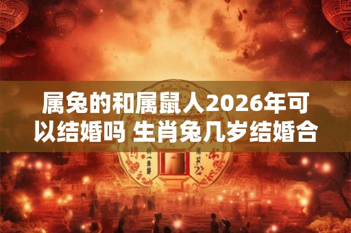 属兔的和属鼠人2026年可以结婚吗 生肖兔几岁结婚合适 属兔的和属鼠人2026年可以结婚吗 生肖兔几岁结婚合适