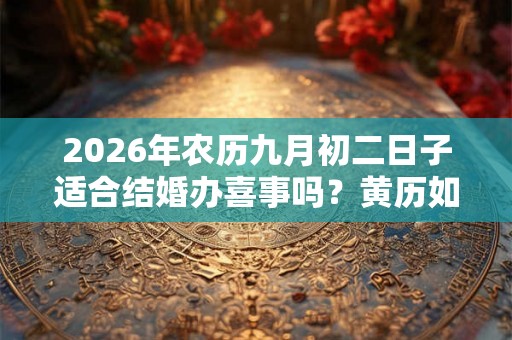 2026年农历九月初二日子适合结婚办喜事吗？黄历如何？
