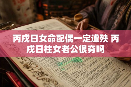 丙戌日女命配偶一定遭殃 丙戌日柱女老公很穷吗