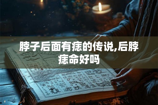 脖子后面有痣的传说,后脖痣命好吗