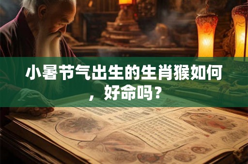 小暑节气出生的生肖猴如何，好命吗？