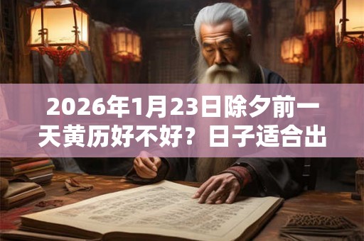 2026年1月23日除夕前一天黄历好不好？日子适合出行吗？