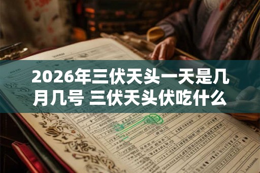 2026年三伏天头一天是几月几号 三伏天头伏吃什么