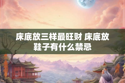 床底放三样最旺财 床底放鞋子有什么禁忌