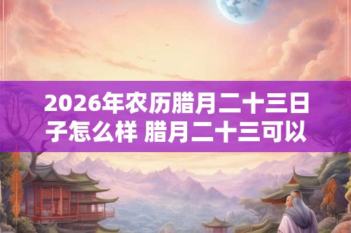 2026年农历腊月二十三日子怎么样 腊月二十三可以搬家吗